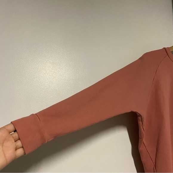 Miles by Madewell Pullover Sweatshirt Fleece Crew Neck Dusty Pink Oversized XS - Picture 5 of 8